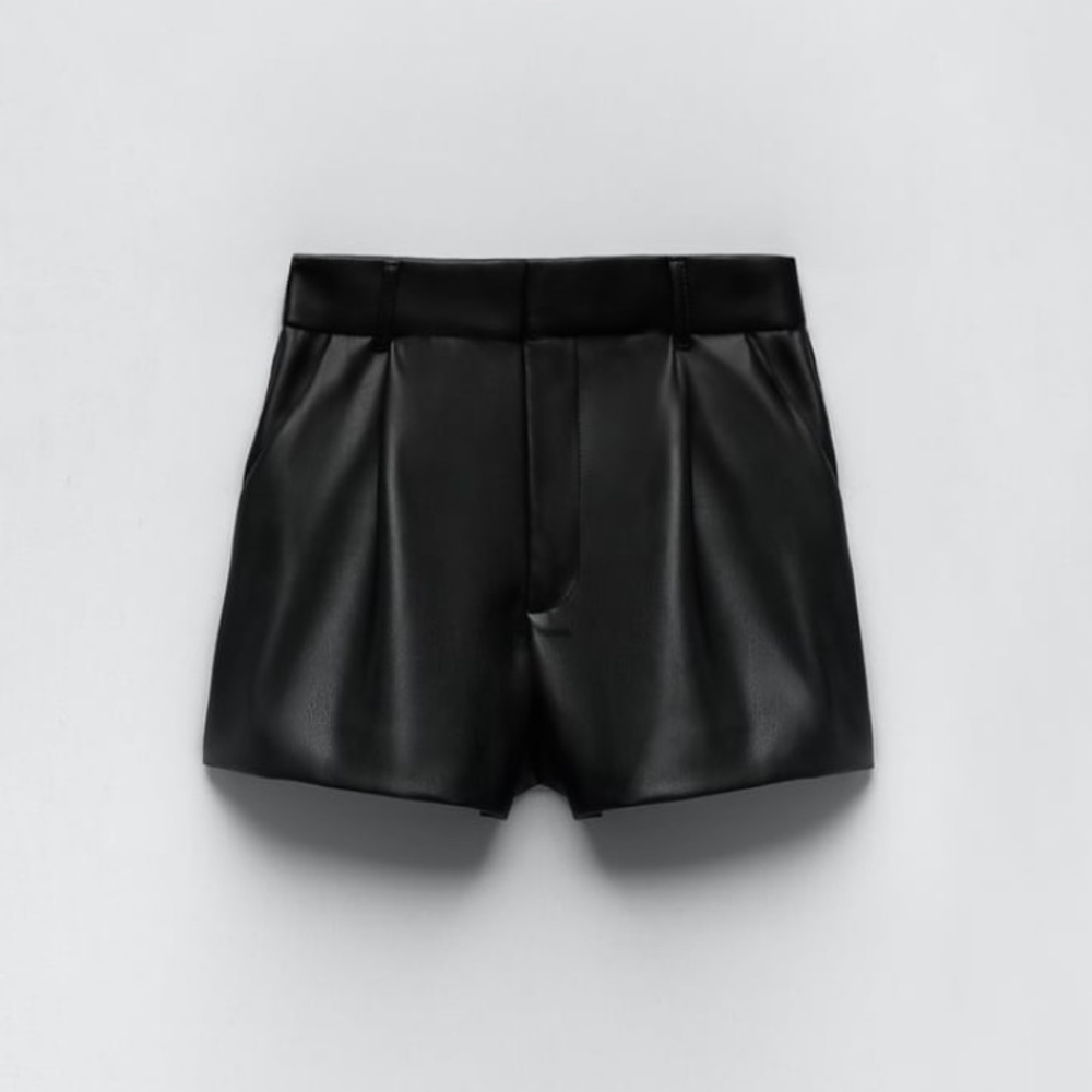 Zara Faux Leather Shorts